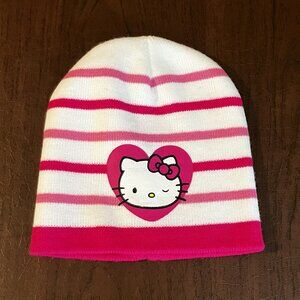 🆕 Hello Kitty Pink and White Striped Beanine